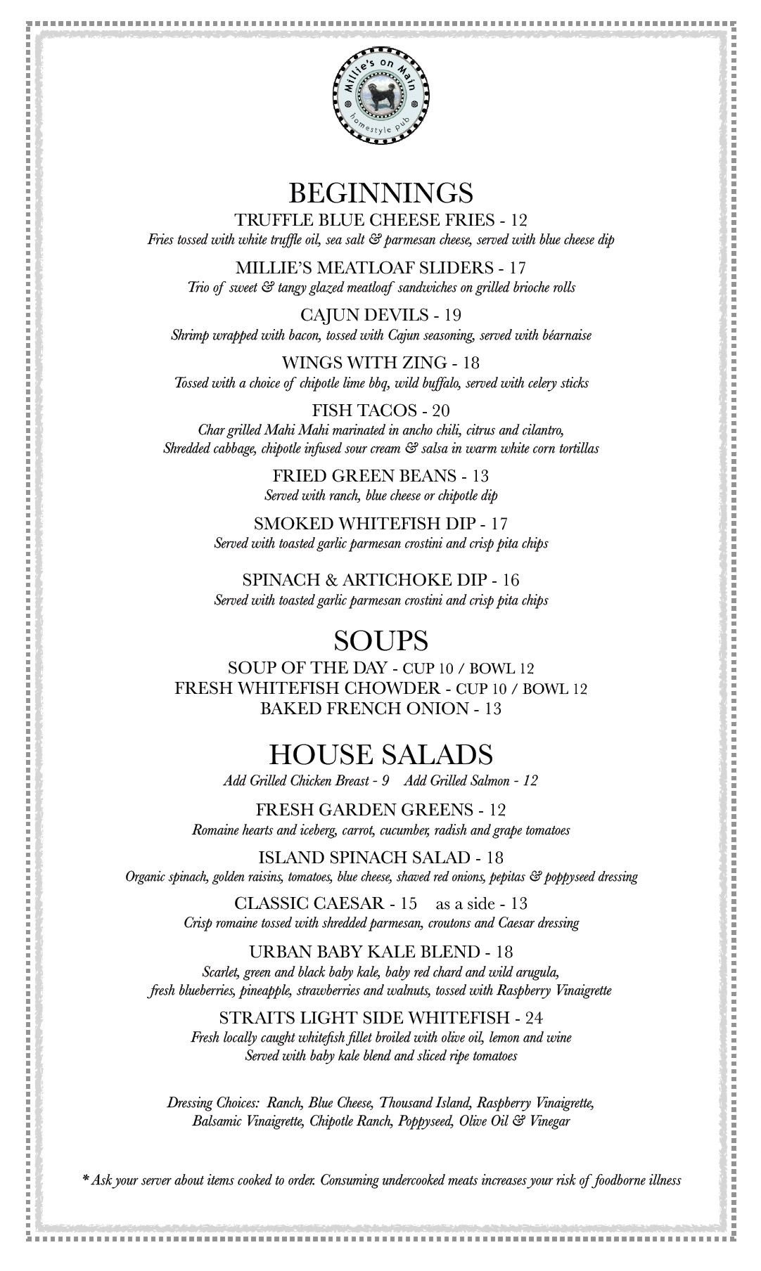 Dinner Menu